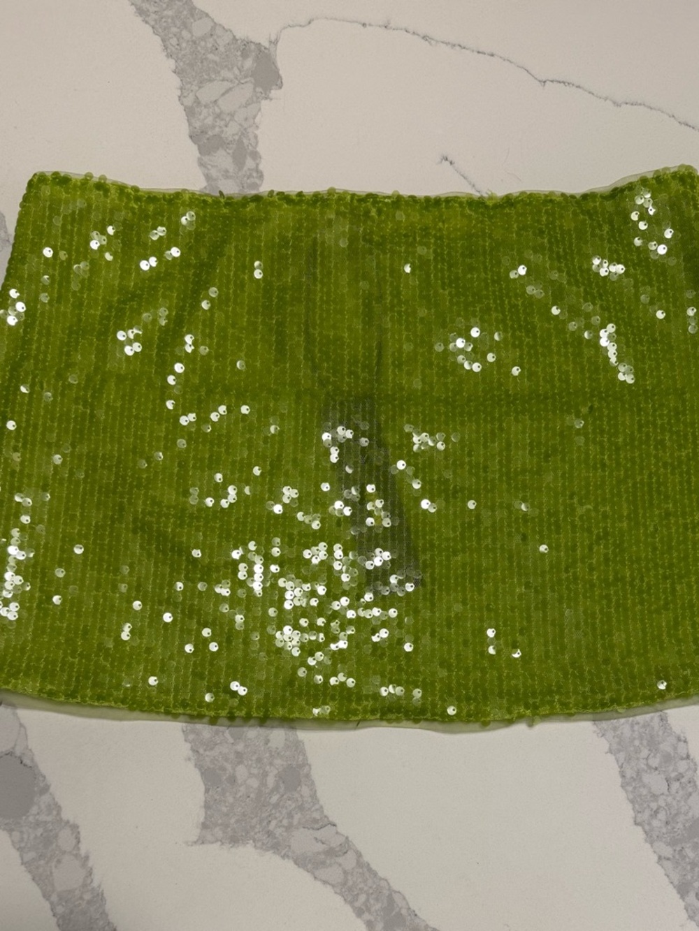 NEW Kenna Sheer Sequin Micro Mini Skirt Green Fashion Nova Mermaid Core Fairy M - Picture 14 of 14